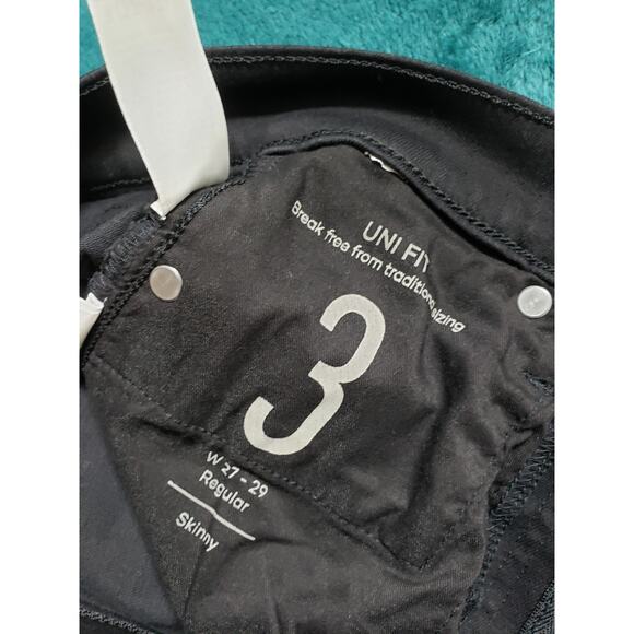 Lucky Brand Jeans Size 3 Womens Black Stretch Pant Denim Dark Mid Rise Skinny - Picture 6 of 14